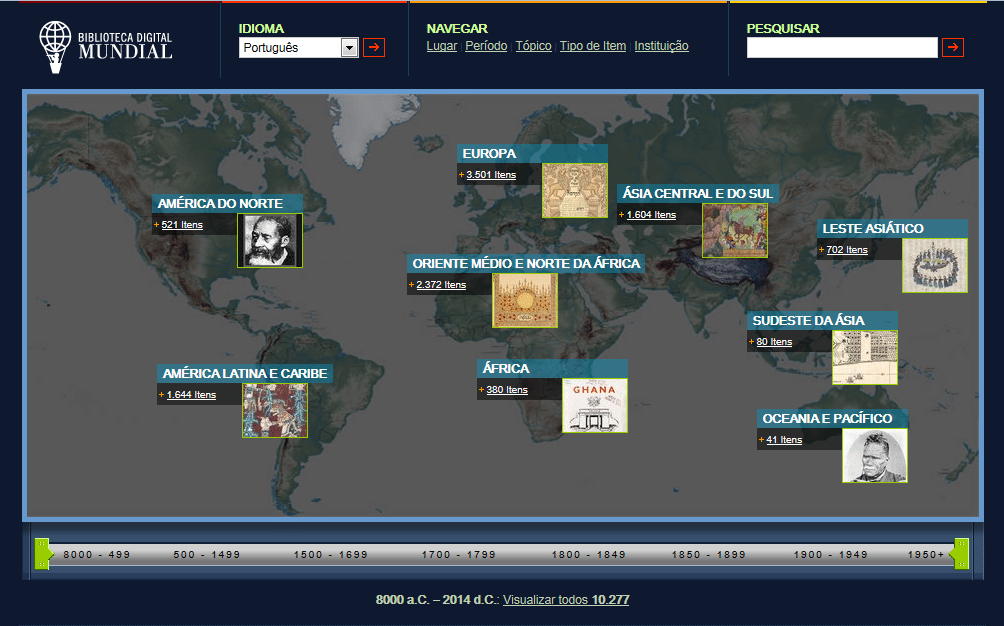 Mapas Históricos na Biblioteca Digital Mundial da UNESCO