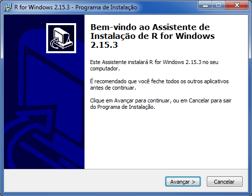 Assistente de Instalação R para Windows