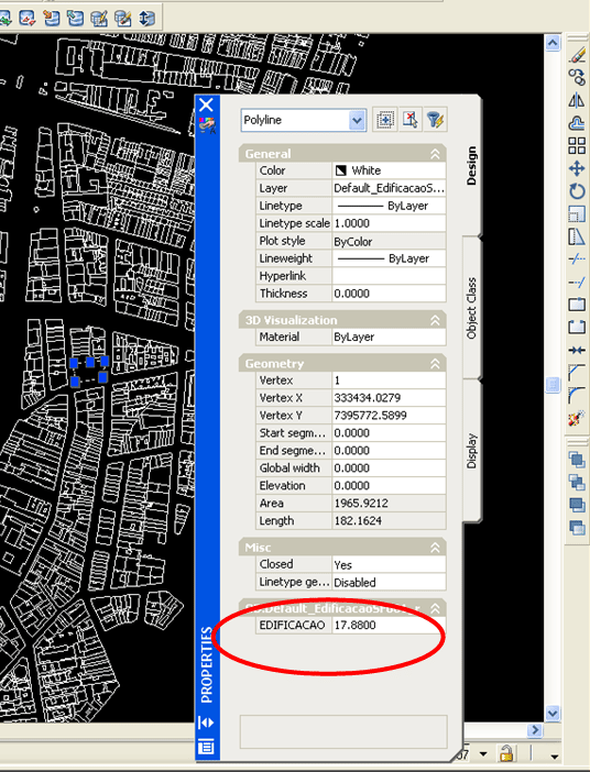Como elevar em 3D edificação com valor Z de um arquivo ESRI no AutoCAD Map