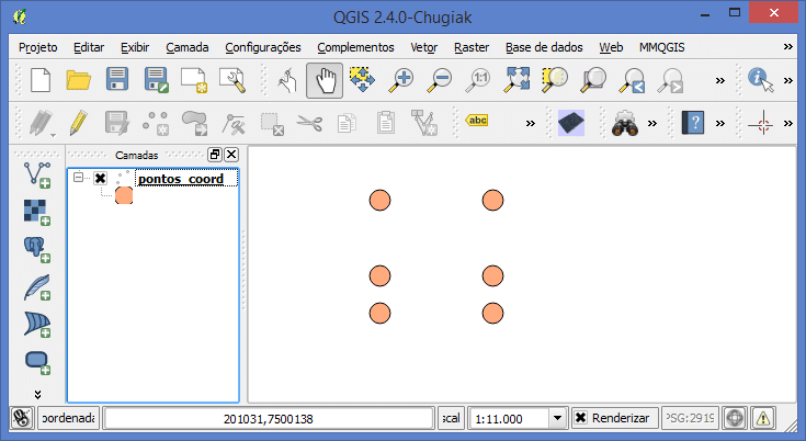 QGIS: Criar pontos digitando as Coordenadas - NumericalDigitize