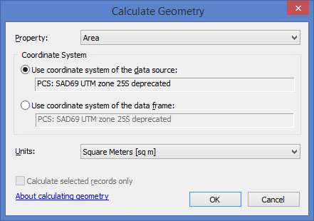 ArcGIS: Calculate Geometry